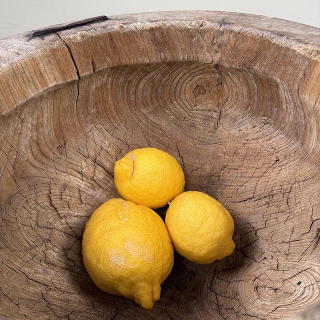 Japanese Wooden Usu Rice Mortar, 1920s For Sale - Image 13 of 18