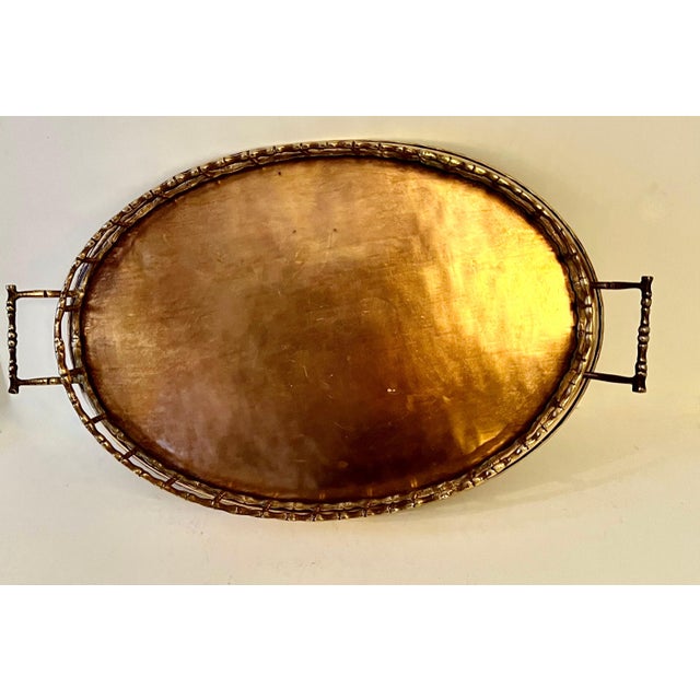 Ralph Lauren Oval Brass Bamboo Tray in the Style of Ralph Lauren For Sale - Image 4 of 12
