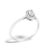 10K White Gold 5X3MM Oval White Topaz and Diamond Accent Halo Ring (I-J Color, I1-I2 Clarity) - Ring Size 7 For Sale - Image 4 of 7