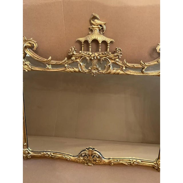 Vintage Friedman Brothers Gilt Pagoda Chinoiserie Wall Mirror For Sale - Image 12 of 15