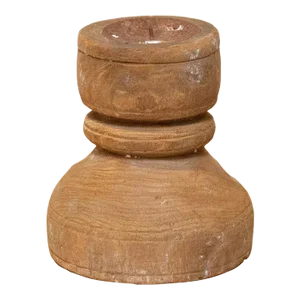 Petite Country Wood Candle Holder-Chilika