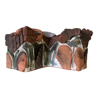 1980's Vintage Federigler " Cuasca " Art Handmade Terracotta Sculpture For Sale