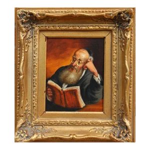 Abraham Straski, Rabbi Reading (F), Painting