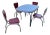 Arvin Metal Cherry Red Dinette Set - 5 Pieces For Sale