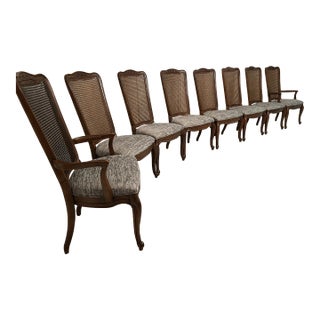 1970’s White Furniture of Mebane Country French Dining Chairs- Set of 8 For Sale