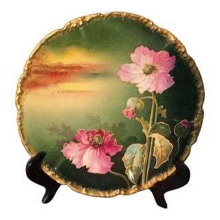 Late 19th Century Jean Pouyat Limoges France Hand Painted Plate For Sale