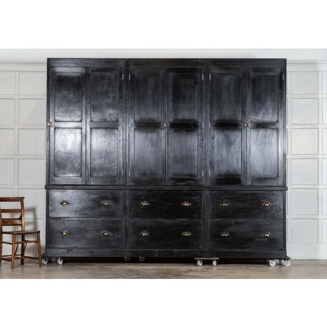 Late 19th Century English Ebonised Oak and Pine Housekeeper's Cupboard, 1890 For Sale - Image 5 of 18