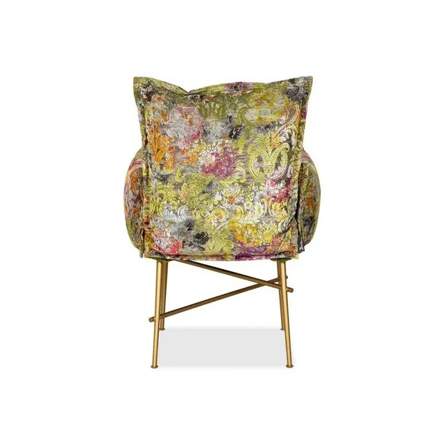 Baroque Style Ohlinda Dining Chairs in Green Fabric from Bretz, Set of 6 For Sale - Image 9 of 14