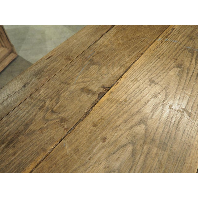Antique French Painted Cast Iron and Oak Table From Alsace, Circa 1900 For Sale - Image 12 of 18