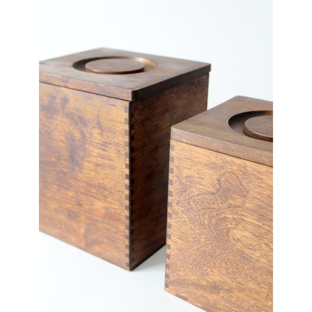 Mid 20th Century Mid-Century Wood Canister Set For Sale - Image 5 of 15