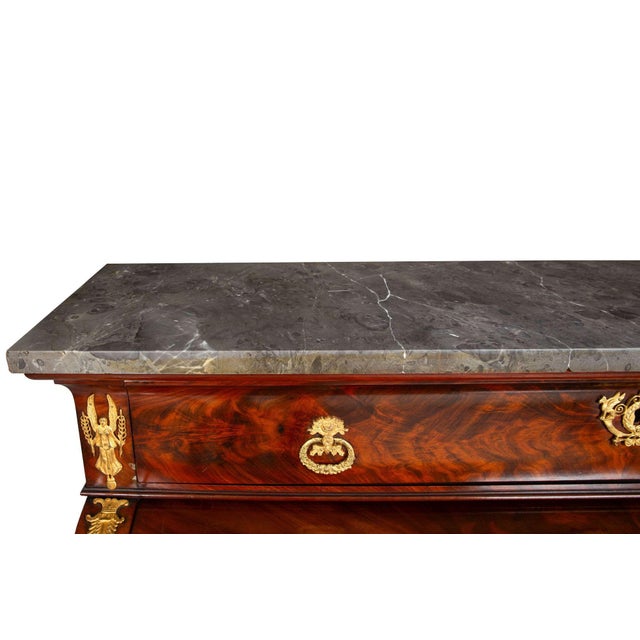 Wood French Restauration Antique Mahogany Cylinder Roll-Top Desk Circa 1830 For Sale - Image 7 of 18