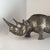 Rhino Sculpture in Platinum Toned Metallic Finish, 1980s For Sale - Image 4 of 7
