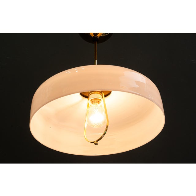 Art Deco Adjustable Pendant with Glass Shade, Vienna, Austria, 1920s For Sale - Image 11 of 18