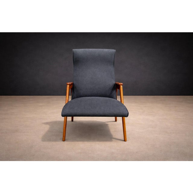 Armchair in Pau Marfim & Fabric, Pierre Weckx, 1950s - Lot 880 For Sale - Image 10 of 16