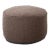 Pouf Ottoman in Barbet Chocolate Bouclé For Sale