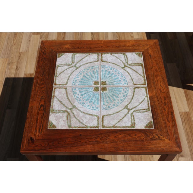 Pair of 1970s Danish Modern Rosewood Tile Top Side Tables For Sale - Image 11 of 18