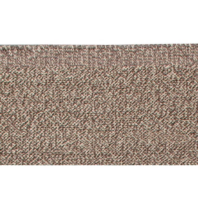 Early 21st Century Contemporary Smoked Loop Brown and Ivory Handmade Wool Rug by Doris Leslie Blau For Sale - Image 5 of 6