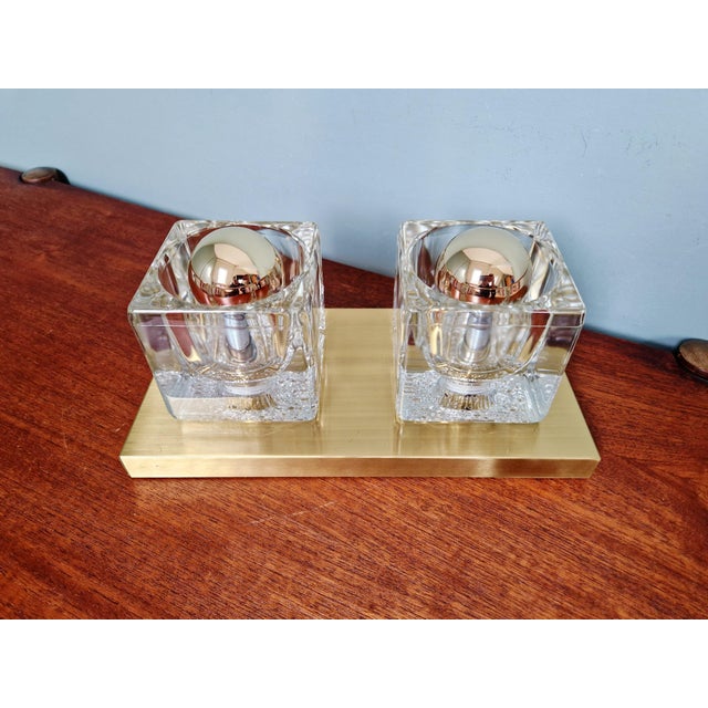 Ice Cube Double Wall Light from Peill & Putzler, 1970 For Sale - Image 17 of 17