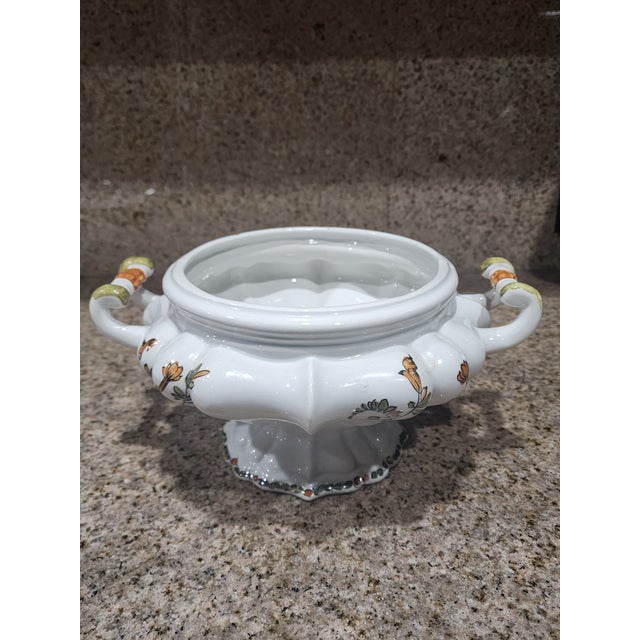 Mid 20th Century Majolica Hallmarked 1960s Grand Italian Sauce Tureen For Sale - Image 4 of 10