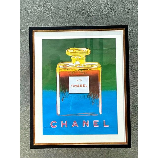 Wood Vintage Andy Warhol for Chanel Number 5 Poster For Sale - Image 7 of 12