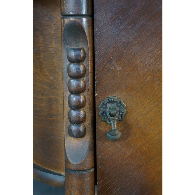 Late 19th Century Antique Victorian Walnut Tobacco Humidor Cabinet Side Table Parlor Smoke Stand 26" For Sale - Image 5 of 18