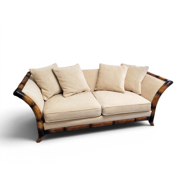 This sofa is a strong example of late 20th-century American design, defined by its radiating, segmented channel back,...