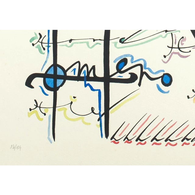 Letter H by Rafael Alberti, from Alphabet series, is an original lithograph, realized by Rafael Alberti in 1972. Hand-...