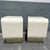 Wood Postmodern Cream Gloss Laminate Waterfall Nightstands With Gold Accents - A Pair For Sale - Image 7 of 10