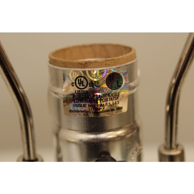 Modern Silvered Lucite Base Table Lamp For Sale - Image 11 of 13