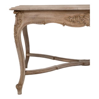 19th Century France Louis XIV Antique White Wood Dining Table For Sale