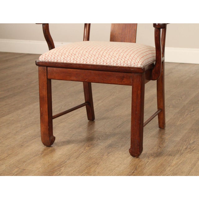 Wood Bernhardt Chinese Style Set of Four Yoke Back Dining Chairs For Sale - Image 7 of 18