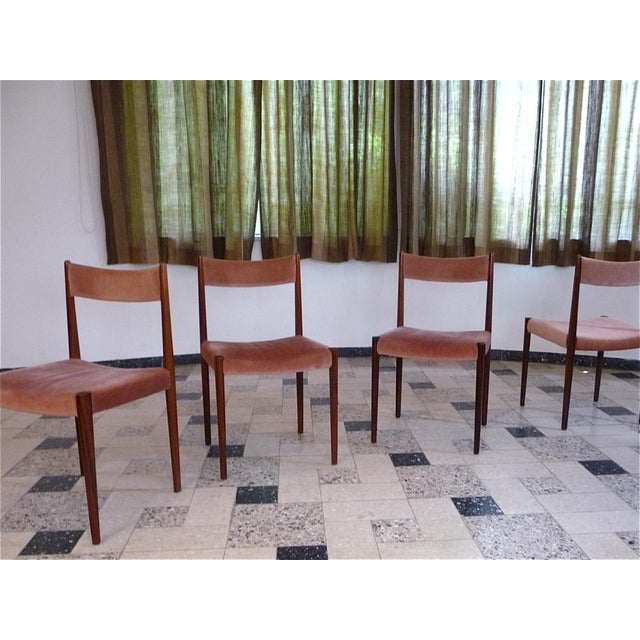 Velvet Dining Chairs from Lübke, Germany, 1960s, Set of 4 For Sale - Image 12 of 18
