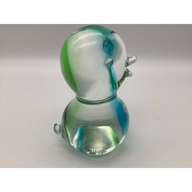 Mid-Century Modern MCM Art Glass Bird Figurine Chalet Glass Paperweight Made in Canada For Sale - Image 3 of 9