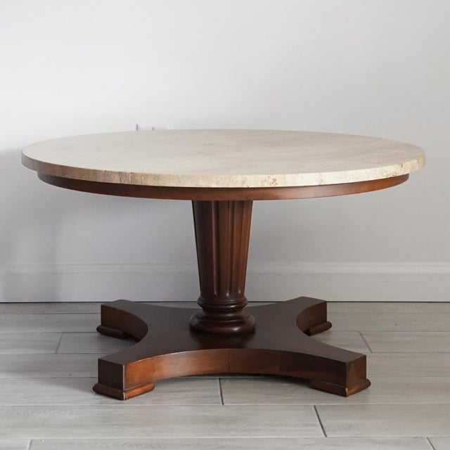 Mid 20th Century Mid-Century Modern Italian Travertine Coffee Table For Sale - Image 5 of 16