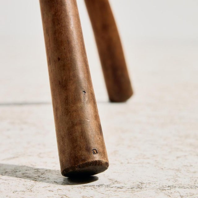 Brown Handcrafted Milking Stool, 1950s, Set of 4 For Sale - Image 8 of 13