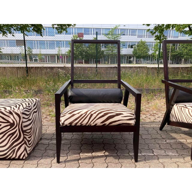 Wood Set of Astoria HB Lounge Chair and Ottoman from BBB Bonacina, 2015 For Sale - Image 7 of 18
