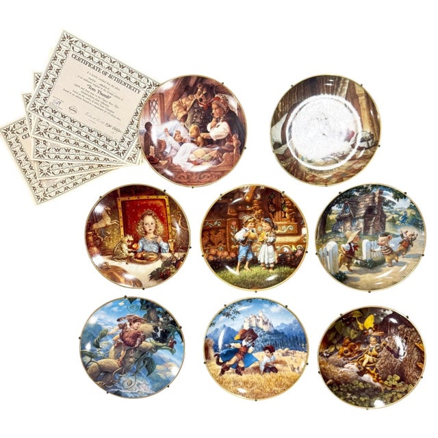 Set of 8 Scott Gustafson Knowles Classic Fairy Tales Collector Plates For Sale - Image 9 of 12