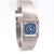 1970s Rolex Precision 2157 Ladies 18k White Gold Diamond Bezel Blue Dial Watch 1972 For Sale - Image 10 of 12