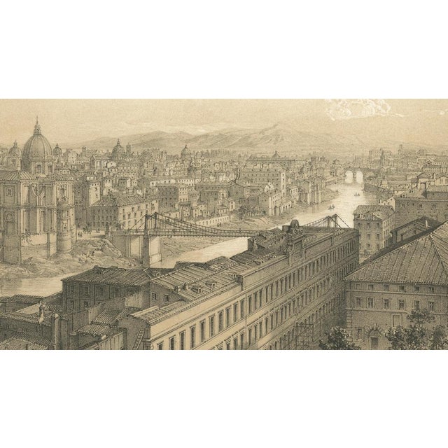 Mid 19th Century Rome Panorama from Monte Gianicolo, 1869, Paper For Sale - Image 5 of 11