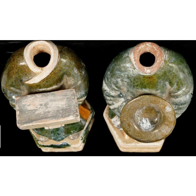 Two Ming Style Chinese Pottery Dignitaries For Sale - Image 10 of 12