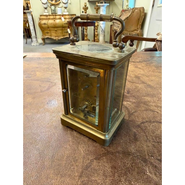 French Late 19th Century Carriage Clock, Brass Case, Circa 1890 For Sale - Image 14 of 18