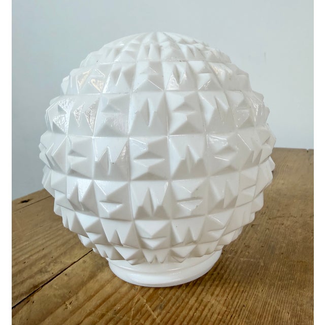 White Vintage White Porcelain Ceiling Light, 1970s For Sale - Image 8 of 13