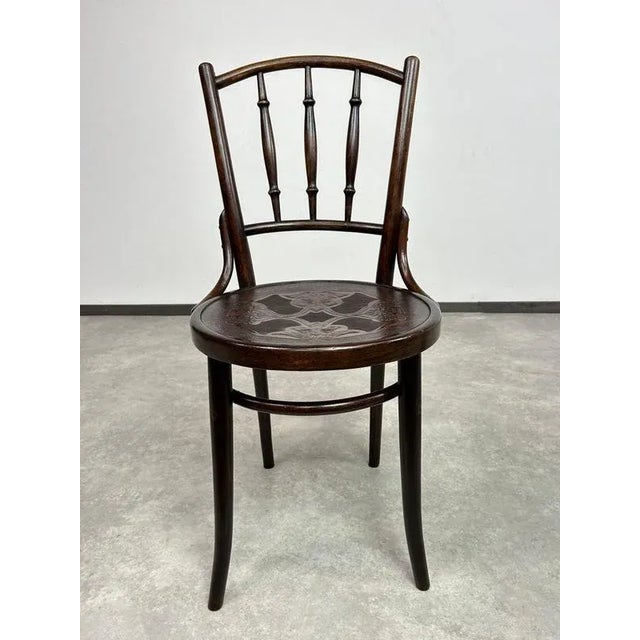 Bentwood dining chairs by Thonet Mundus. Professionally stained and repolished. Each chair is different but with same...