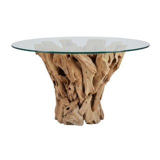 Revelation Organic Modern Teak Ball Dining Table For Sale