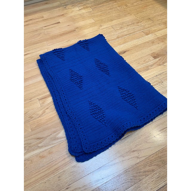 Mid Century Modern Hand Knit Afghan Throw Blanket Chairish
