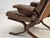Scandinavian Armchair in Brown Leather, 1970s For Sale - Image 13 of 18