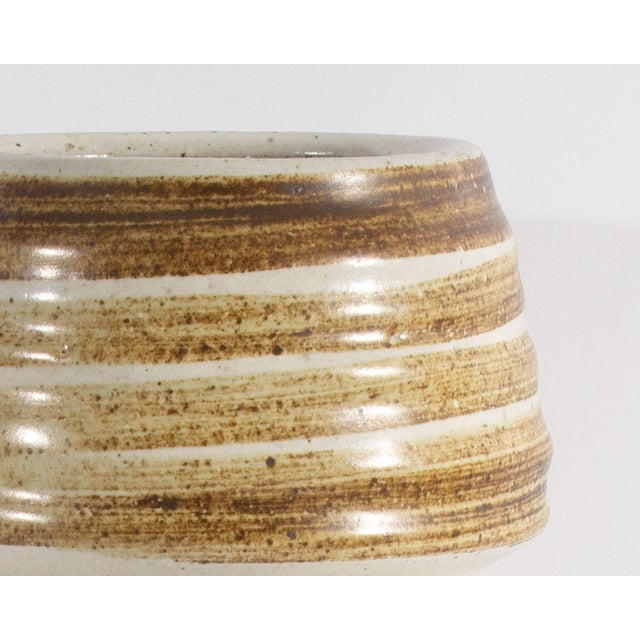 Vintage Signed Jt Studio Pottery Vase For Sale - Image 4 of 6