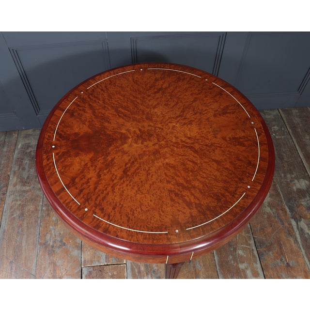 Art Deco French Burr Yew Games Table, 1925 For Sale - Image 11 of 16