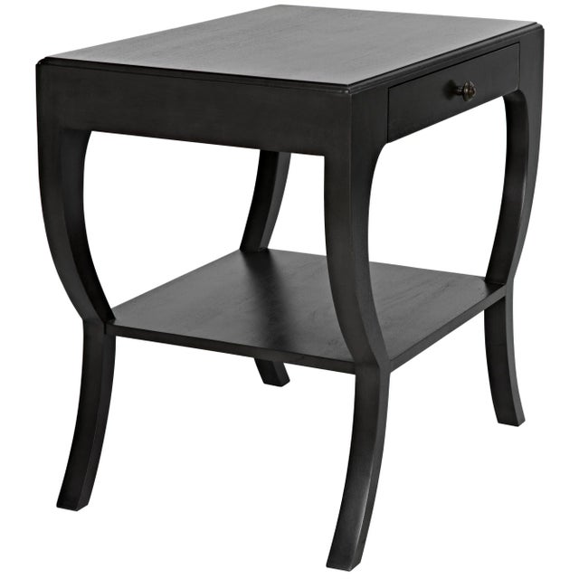 Wood NOIR Maude Side Table in Pale For Sale - Image 7 of 13