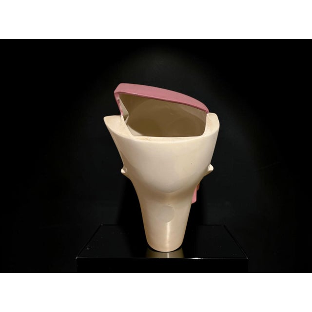 Vintage 1980s Postmodern Art Deco Lindsey Balkweill Style Ceramic Vase For Sale In Miami - Image 6 of 10